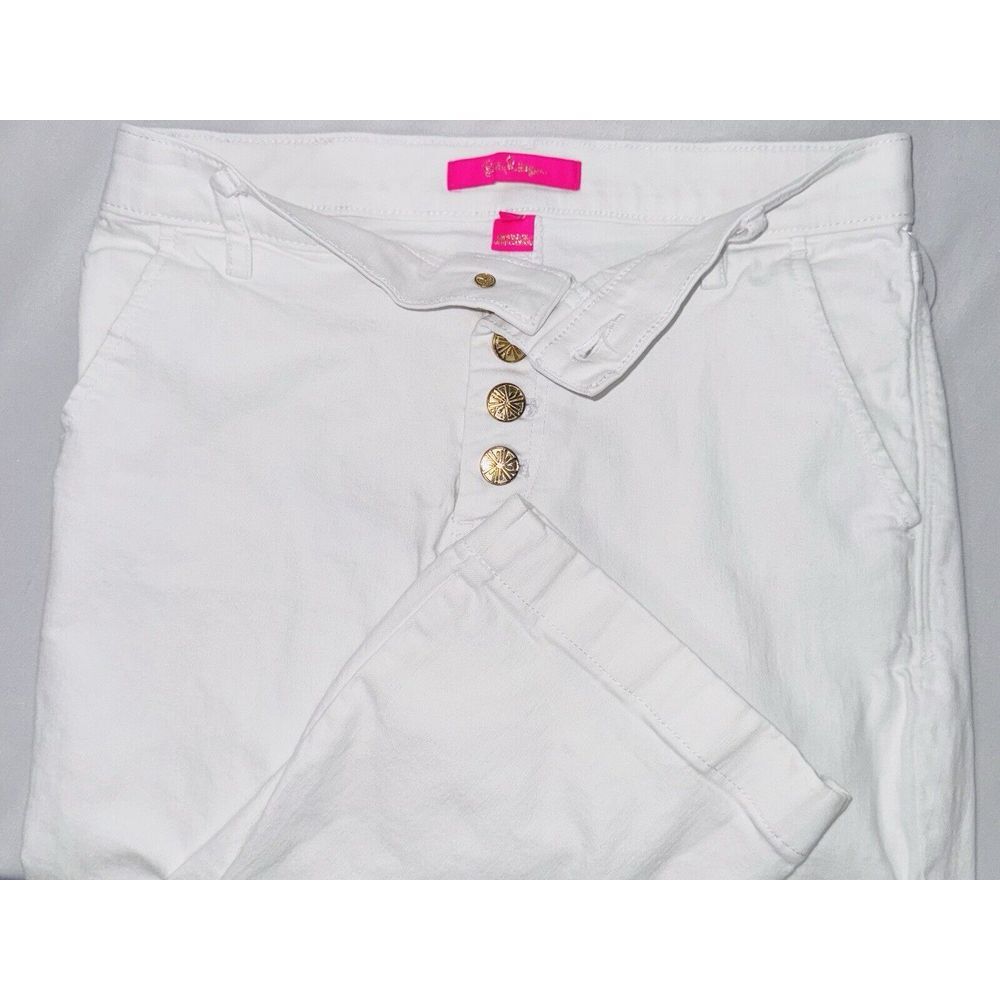 Lilly Pulitzer Womens Size 4 Aileen High‎ Rise Jean In Resort White
